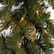 9' x 10" Pre-lit Carolina Pine Artificial Christmas Garland with 27 Flocked Cones and 100 Clear Lights